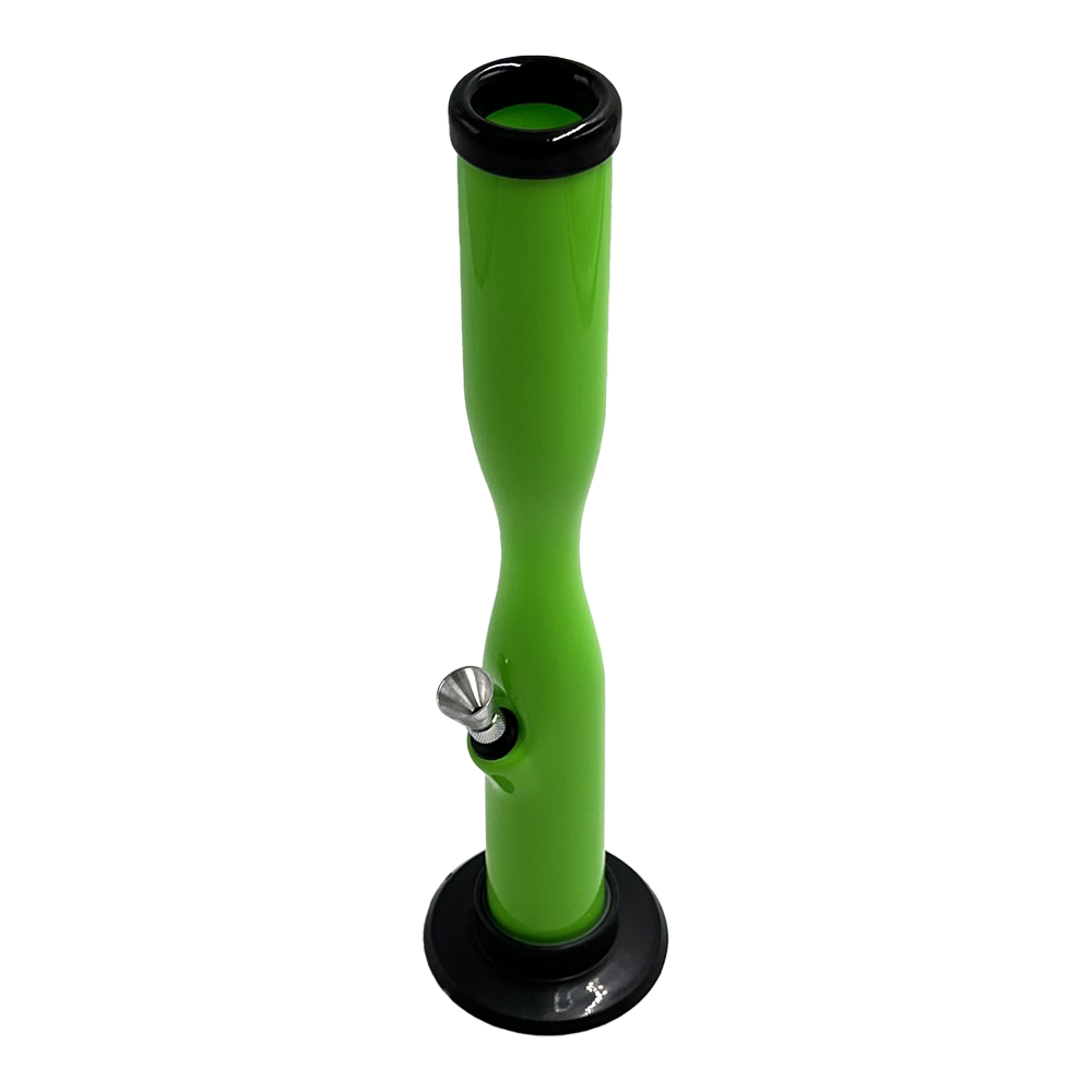 BONG - ACRYLIC - HOURGLASS - MADE IN USA - 12"