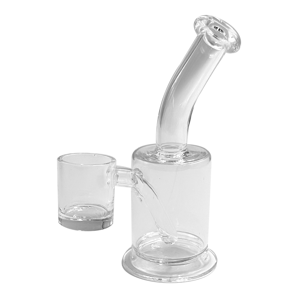 MINI DAB RIG - FULL QUARTZ W/ ATTACHED BANGER - (WPQ-005)