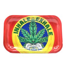 Inhale Exhale Metal Rolling Tray - Medium