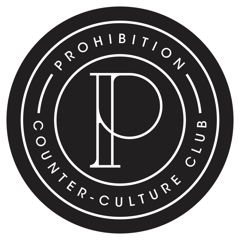 PROHIBITION COUNTER-CULTURE CLUB CREST - GLASS ASHTRAY