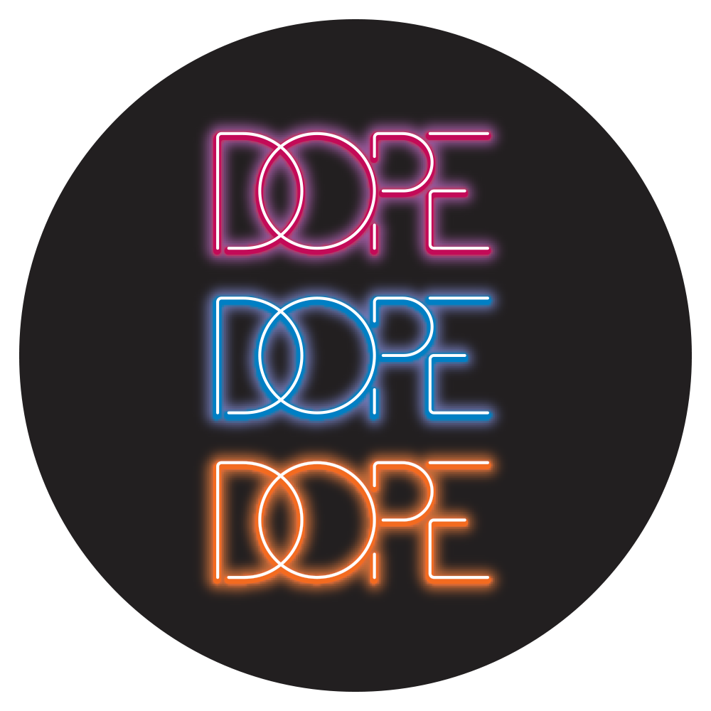 NEON DOPE DOPE DOPE - GLASS ASHTRAY