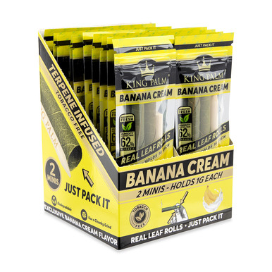 King Palm 2 Mini Banana Cream Rolls - 20ct