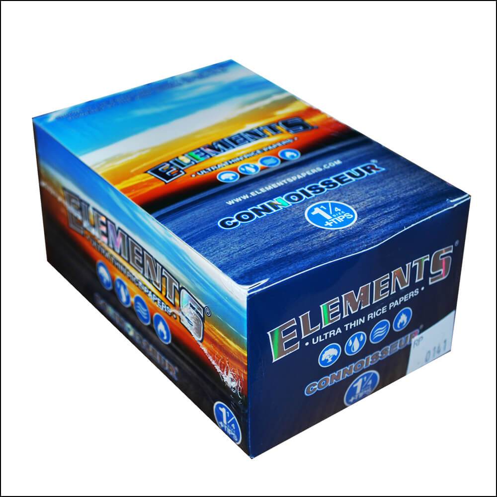 ELEMENTS  - ROLLING PAPER - CONNOISSEUR 1 1/4 + TIPS (24)