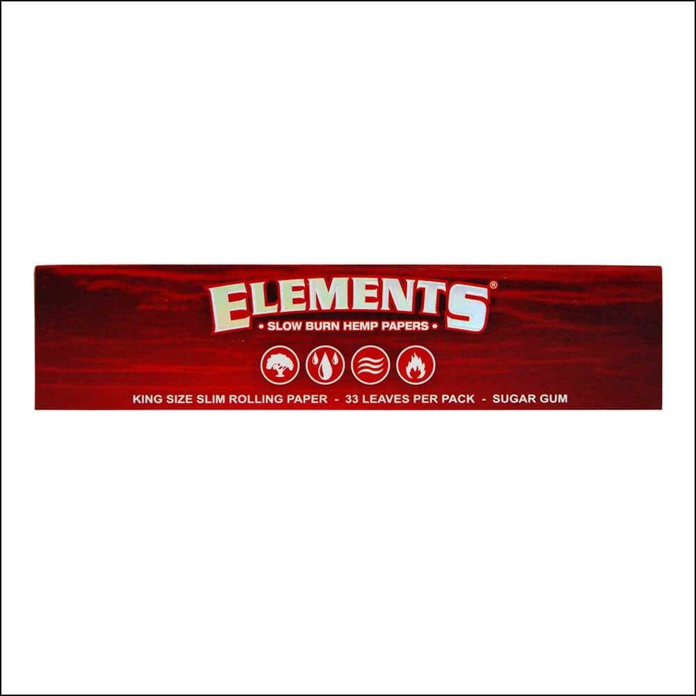 ELEMENTS  - ROLLING PAPER - RED - KS SLIM (50)