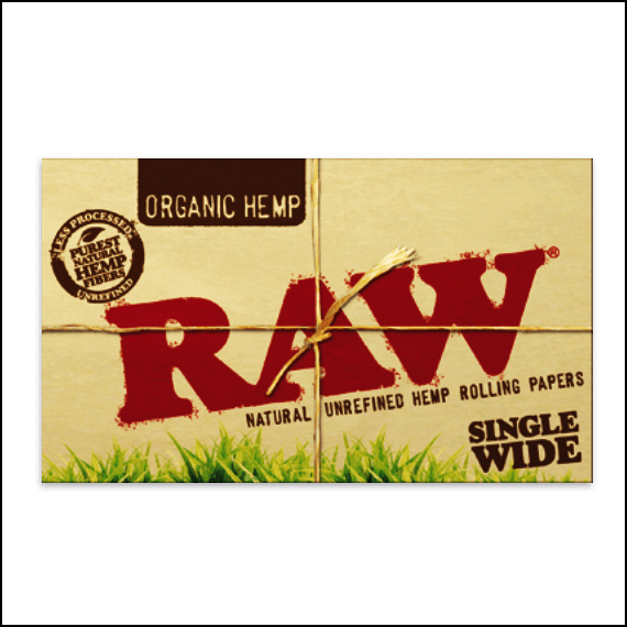 RAW - ROLLING PAPER - ORGANIC - SINGLE WIDE 1.0 DF (25)