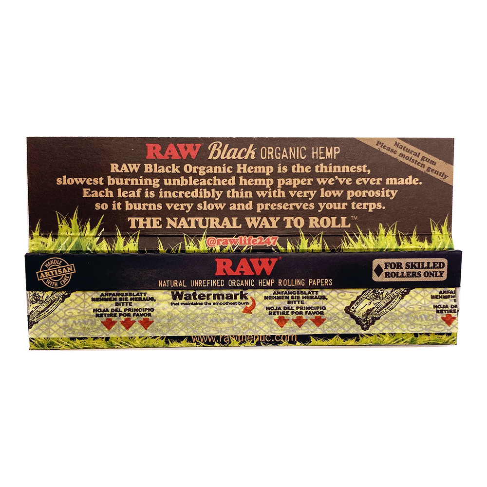 RAW - BLACK ORGANIC KSLIM 50PK