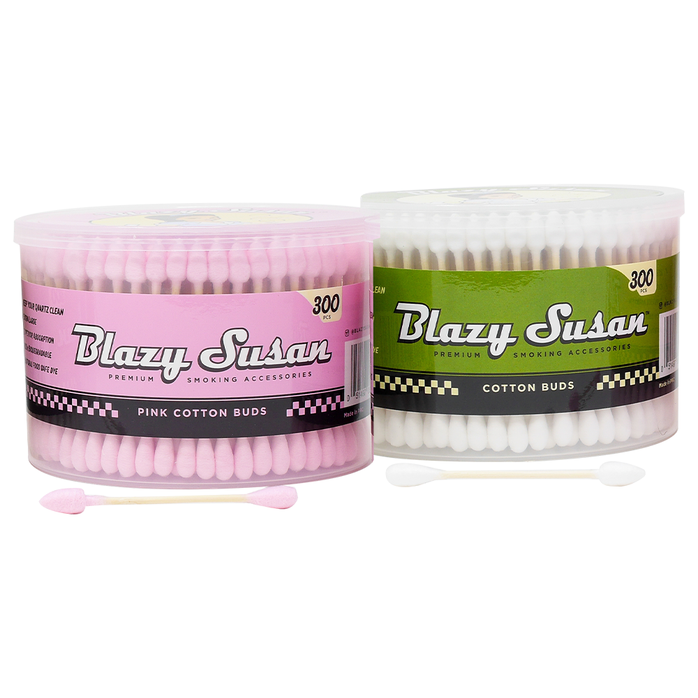 BLAZY SUSAN - COTTON BUDS - 300PK (WHITE/PINK)