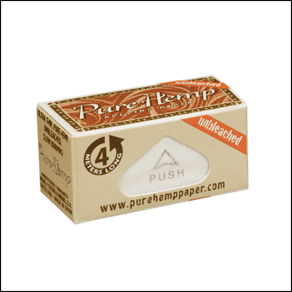 PURE HEMP - ROLLING PAPER - ROLLS - UNBLEACHED (24)