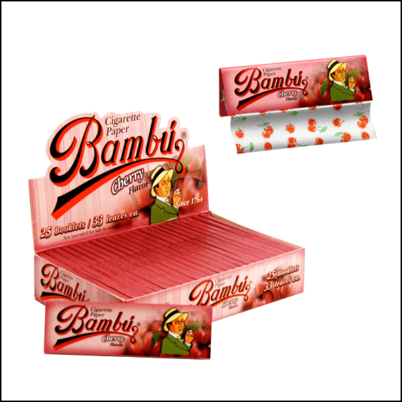 BAMBU - ROLLING PAPER - CHERRY 1 1/4 (25)