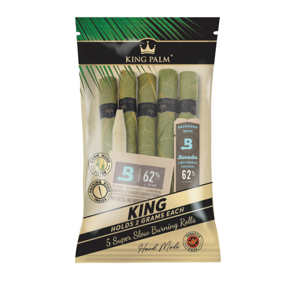 KING PALM - KING SIZE W/BOVEDA - 5PK - (15/CARTON)