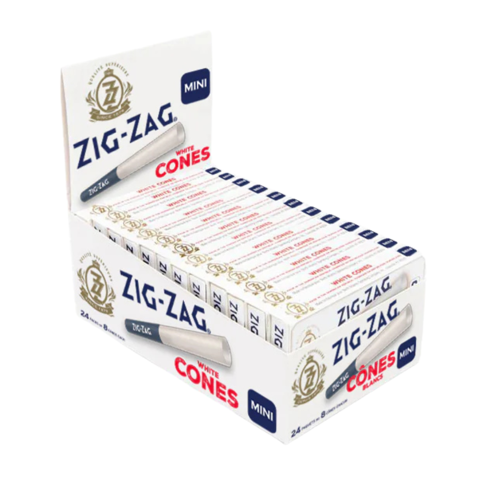 Zig Zag White Mini Pre-rolled Cones - 24ct