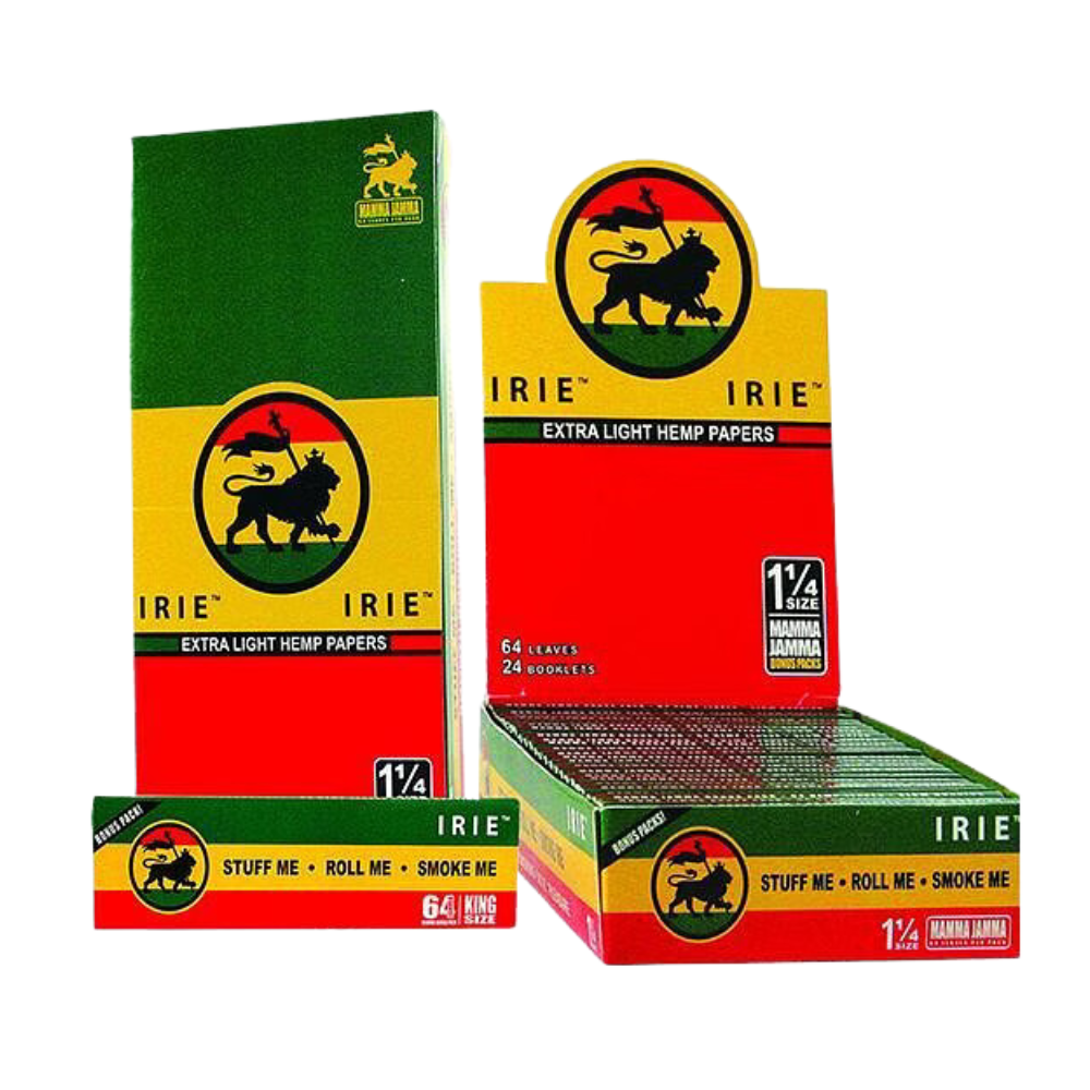 Irie Extra Light 11/4 Hemp Rolling Papers - 24ct