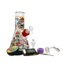 8" Psychedelic Mushroom Glass Bong 9-in-1 Dab Kit