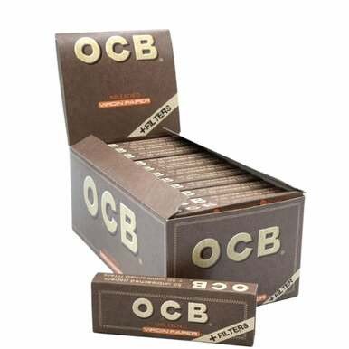OCB Virgin Unbleached 1 1/4 Rolling Papers+ Filters - 24ct