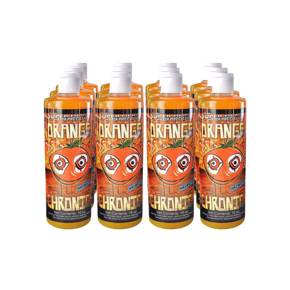 Orange Chronic 16oz Super Hero Cleaner Glass Bottle - 12ct