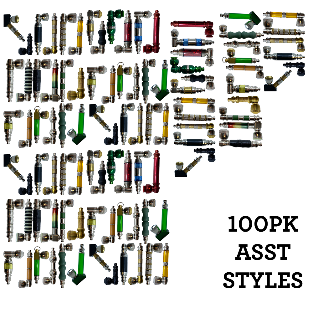 METAL PIPE - 100 ASSORTED PIPES