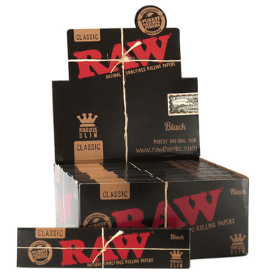 RAW Black KS Slim Rolling Papers - 50ct