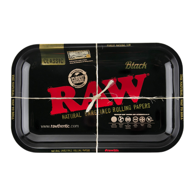 RAW Black Metal Rolling Tray - Small