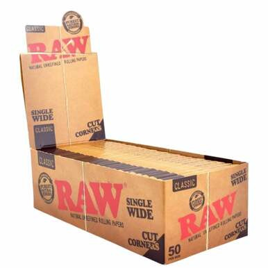 RAW Classic Single Wide Cut Corners - 50ct