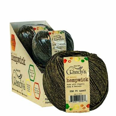 Randy's 250 ft All Natural Hemp Wick - 4ct