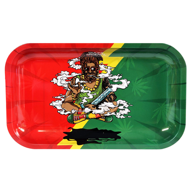 Rasta Nation Metal Rolling Tray - Medium