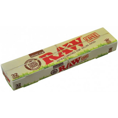 Raw Organic Hemp King size Cones - 32ct