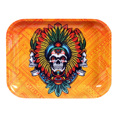 Tribal Kush Metal Rolling Tray - Large