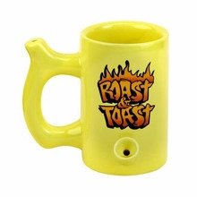 Yellow Roast & Toast Mug With Flames