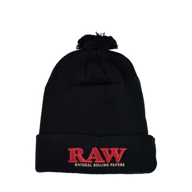 Raw PomPom Beanie Hat