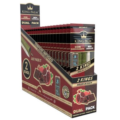 King Palm King Size Pomegranate and Rich Chocolate 2 Pack  - 20ct