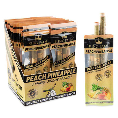 King Palm 2 Mini Rolls Peach Pineapple - 20ct