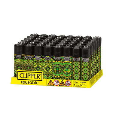 Clipper Azteca Leaves Lighters- 48ct