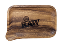 Raw Wooden Rolling Tray with Por Spout