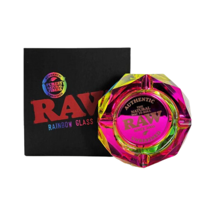 Raw Rainbow Glass Ashtray