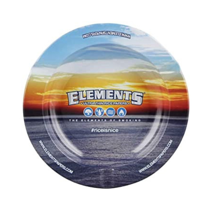 Elements Blue 5.5″ Round Metal Ashtray