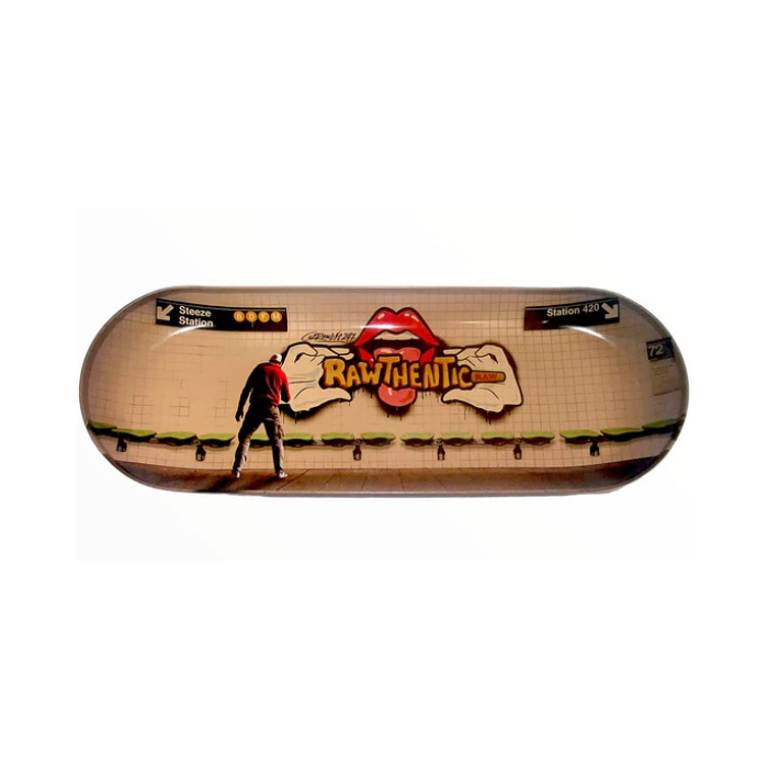 Raw Brown Skateboard Rolling Tray - Brown