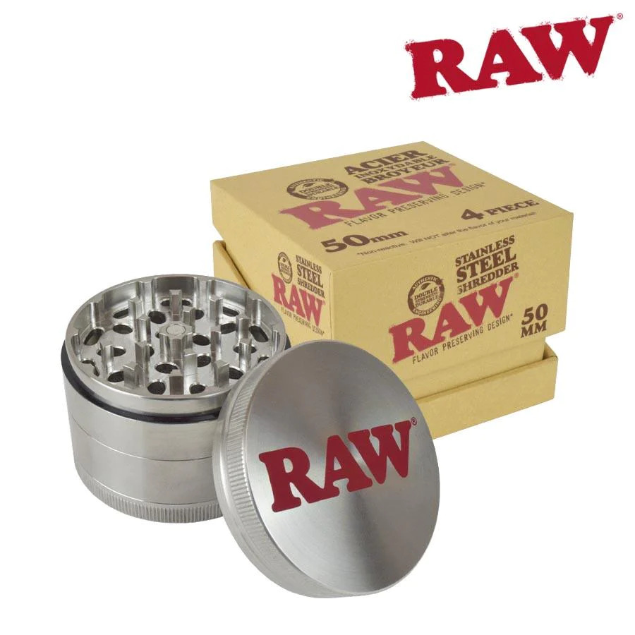 Raw Stainless Steel 50mm 4pc Grinder