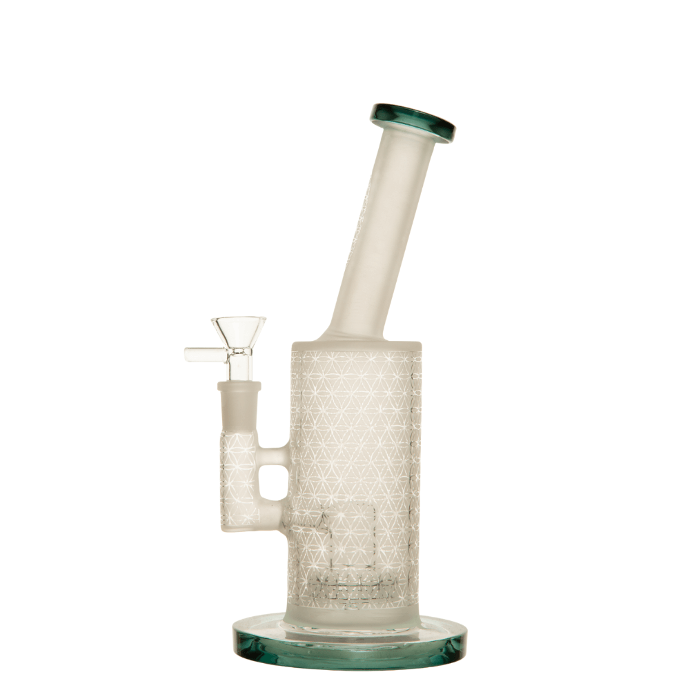 10” Frosted Pump Bong w/ Ring Percolator