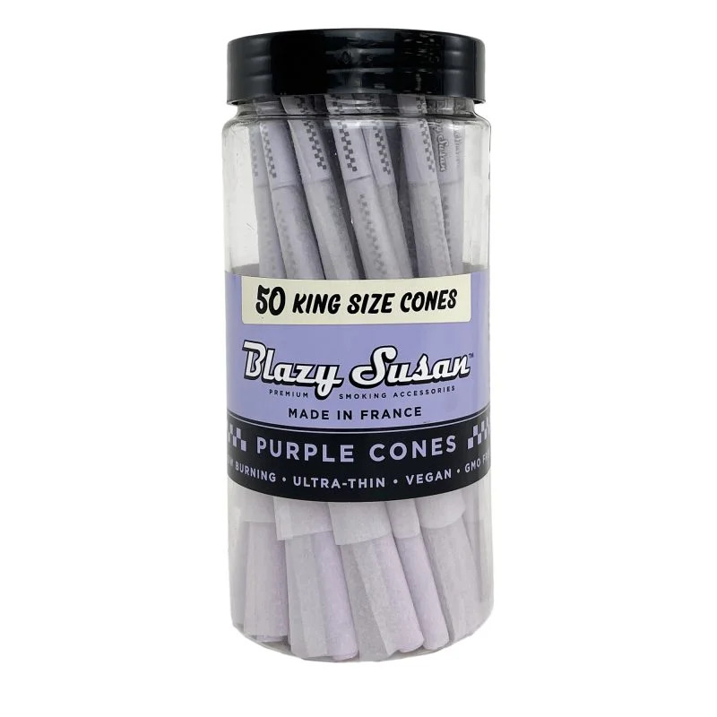 Blazy Susan Purple King Size Cones - 50ct