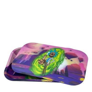 Rick and Bongity Smoke Arsenal Rolling Tray + 3D Magnetic Cover - Medium