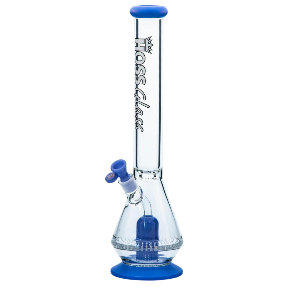 18" Hoss Glass Honeycomb Beaker With Removable Parts