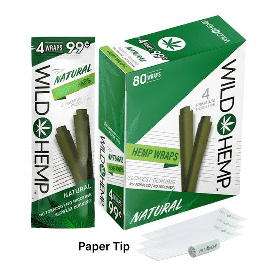 Wild Hemp Slowest Burning Wraps - 80ct