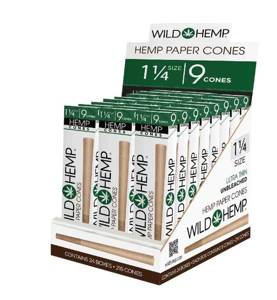 Wild Hemp 11/4 Hemp Pre Rolled Cones - 24ct