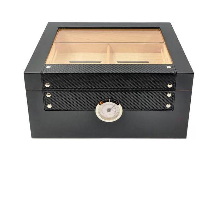 Just Cigars Black Button Humidor