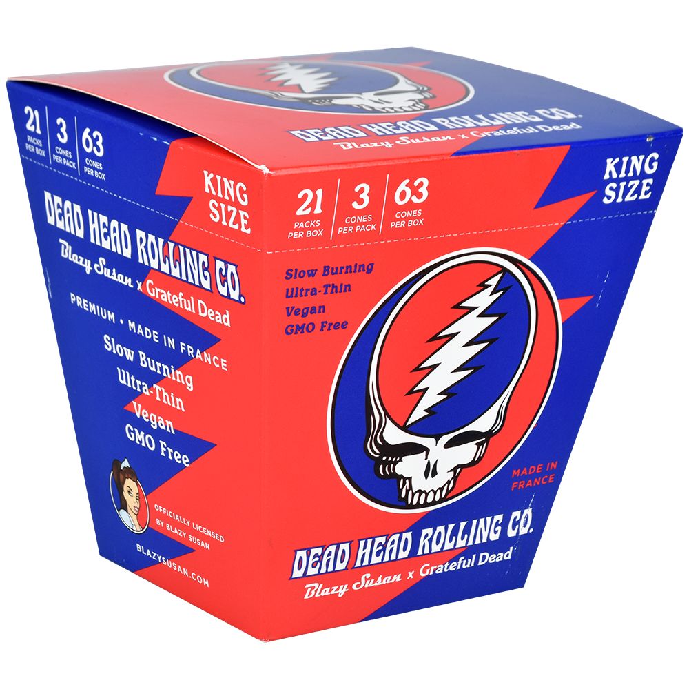 Blazy Susan Grateful Dead King Size Pre-rolled Cones 3pk- 21ct