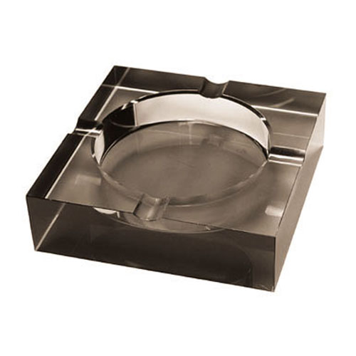 Crystal Cigar Ashtray - Smoked