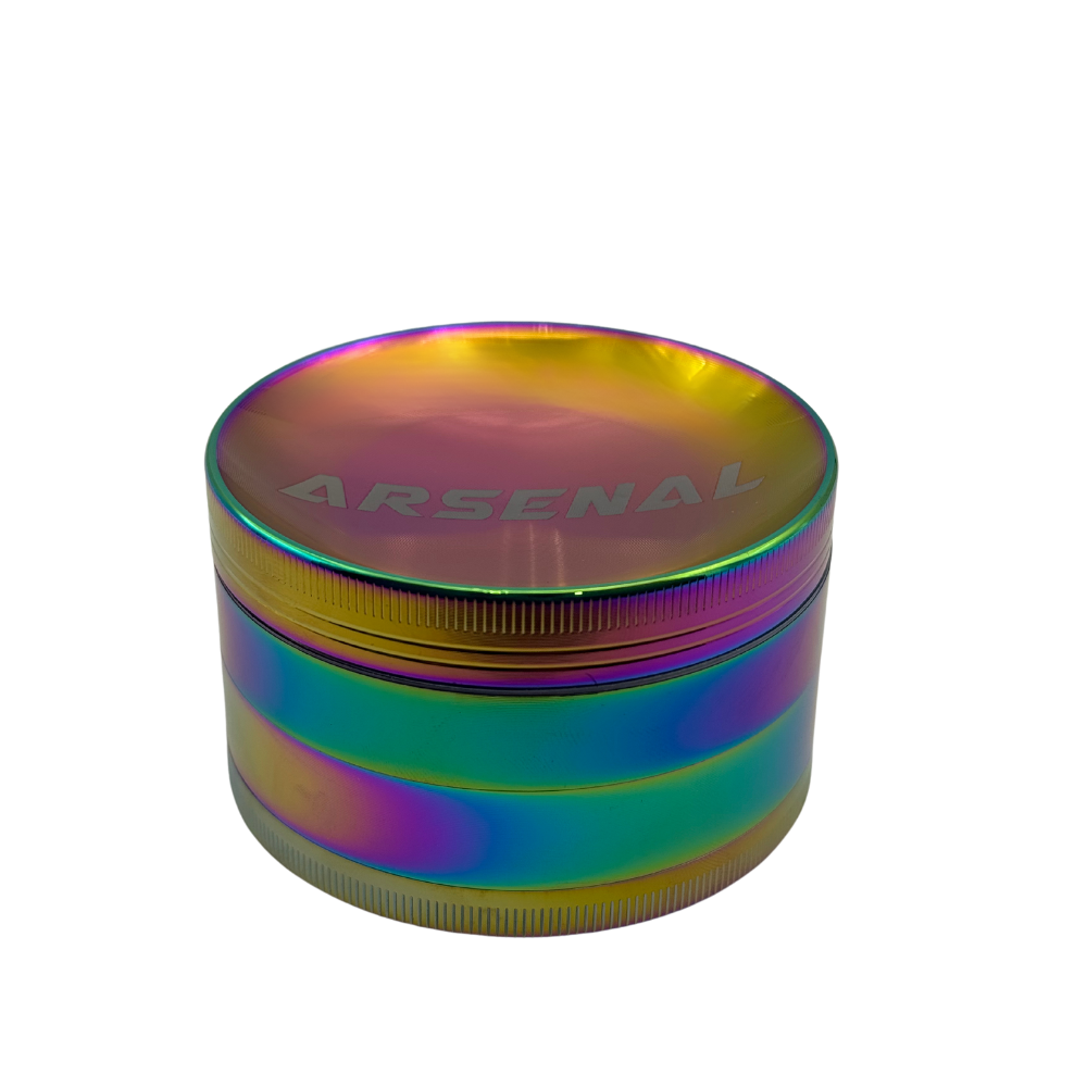 Arsenal Rainbow Bent Top 75mm 4-Pc Grinder - 3ct