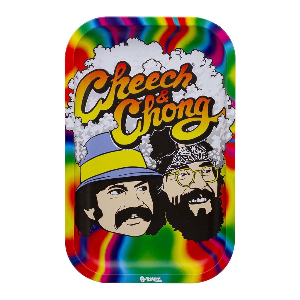 G-Rollz Cheech & Chong Trippy Metal Rolling Tray - Medium