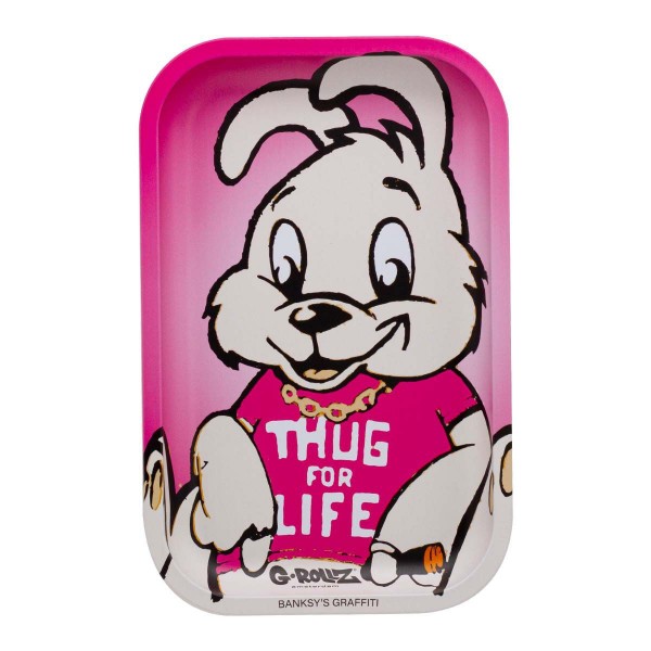 G-Rollz Bansky's Graffiti Thug For Life Metal Rolling Tray - Medium