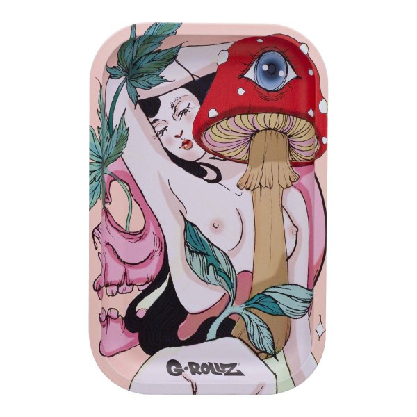 G-Rollz Mushroom Lover Metal Rolling Tray - Medium